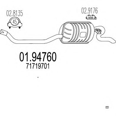 MTS 01.94760 End Silencer